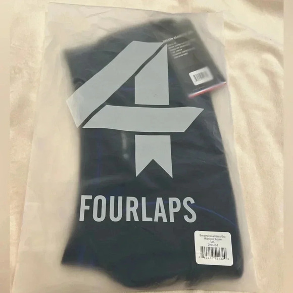 FourLaps Breathe Seamless Bra Size M/L - Midnight/Azure NWT - Picture 3 of 3